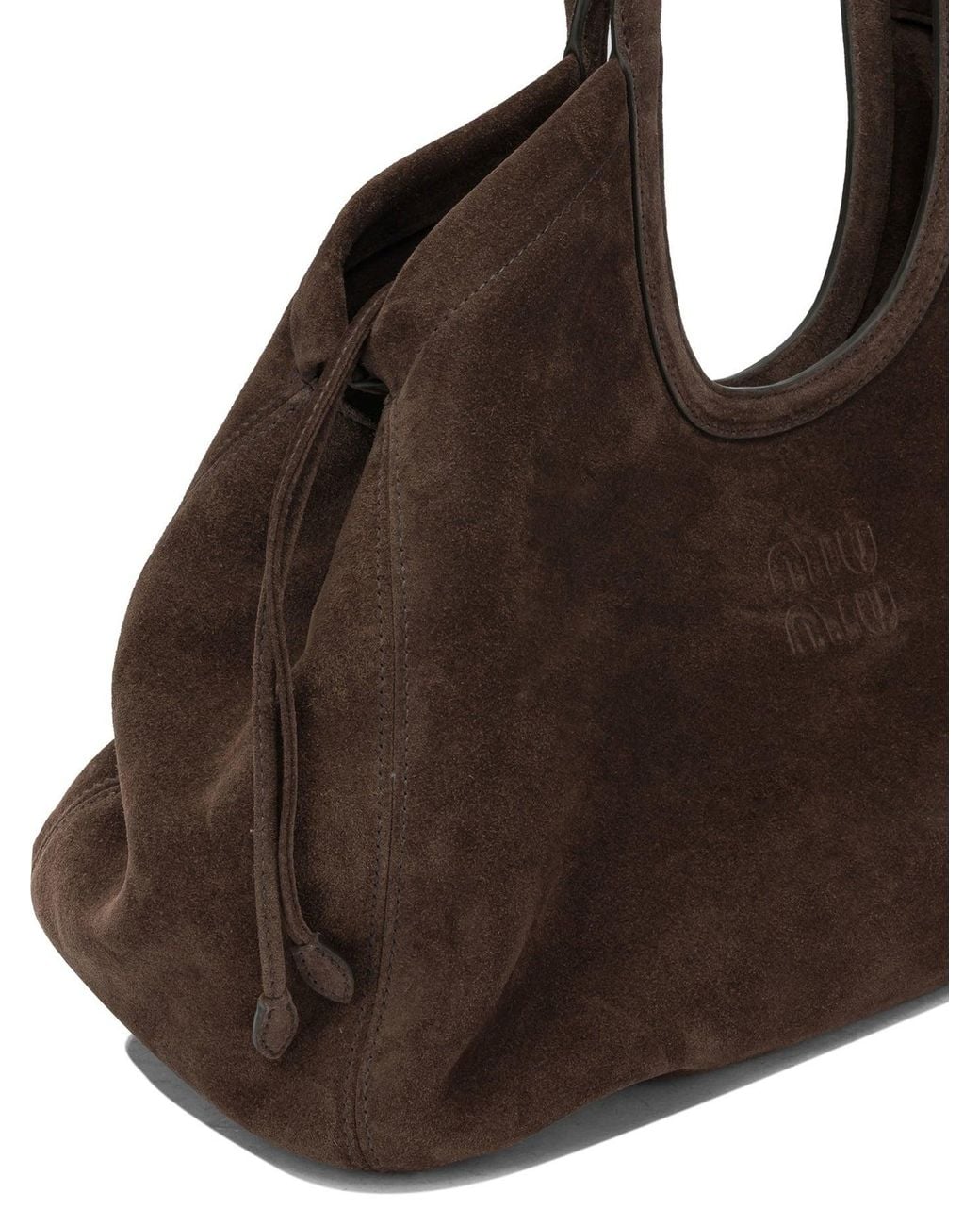 Miu Miu Brown "Ivy" Large Shoulder Bag
