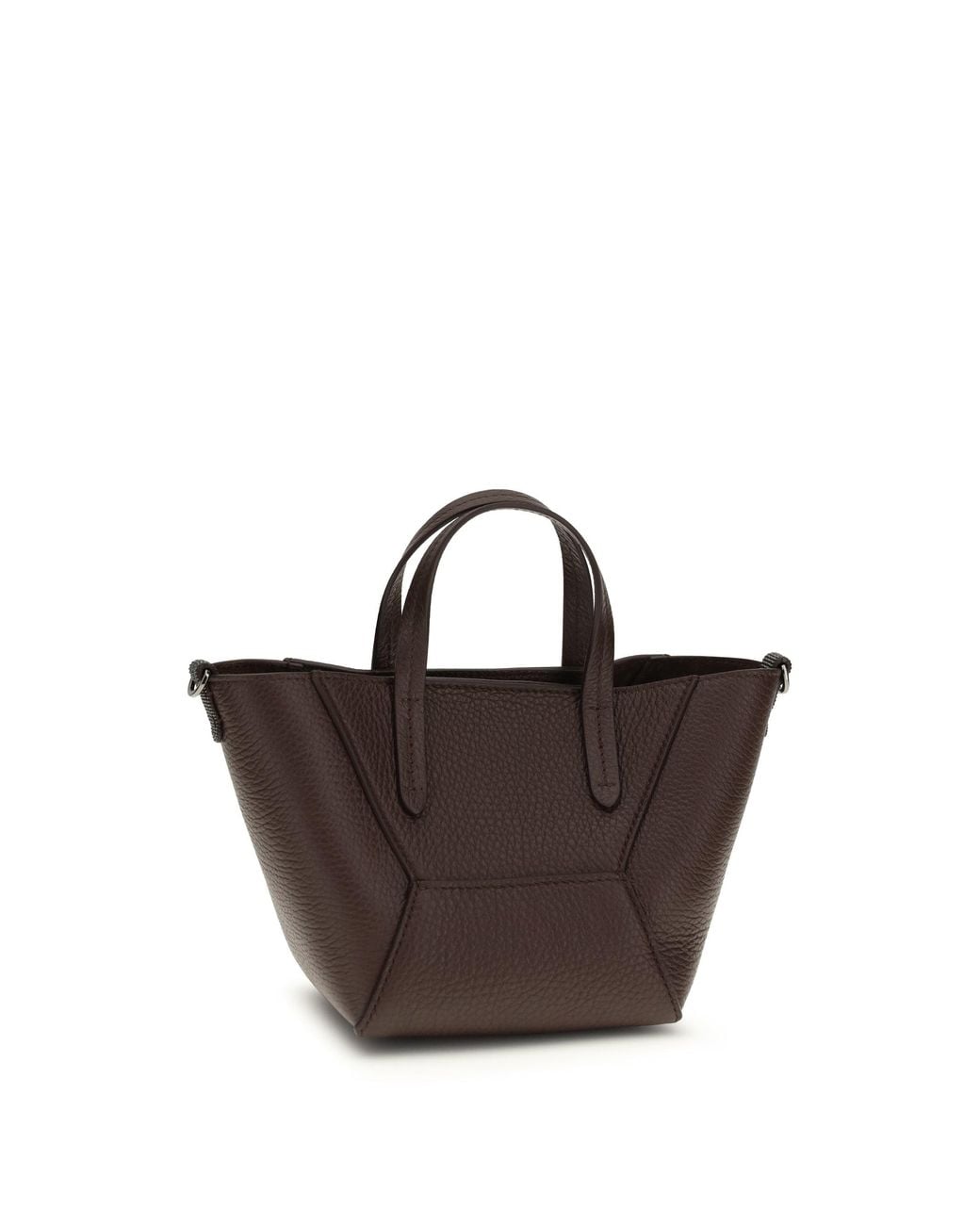 Brunello Cucinelli Brown Leather Shoulder Bag