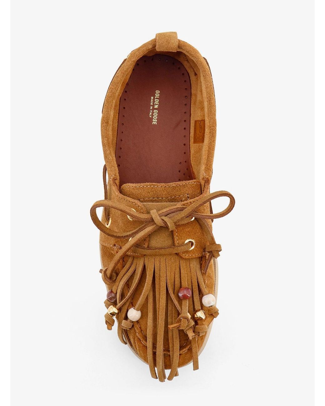 Golden Goose Deluxe Brand Brown Cruise Fringes Suede Loafers