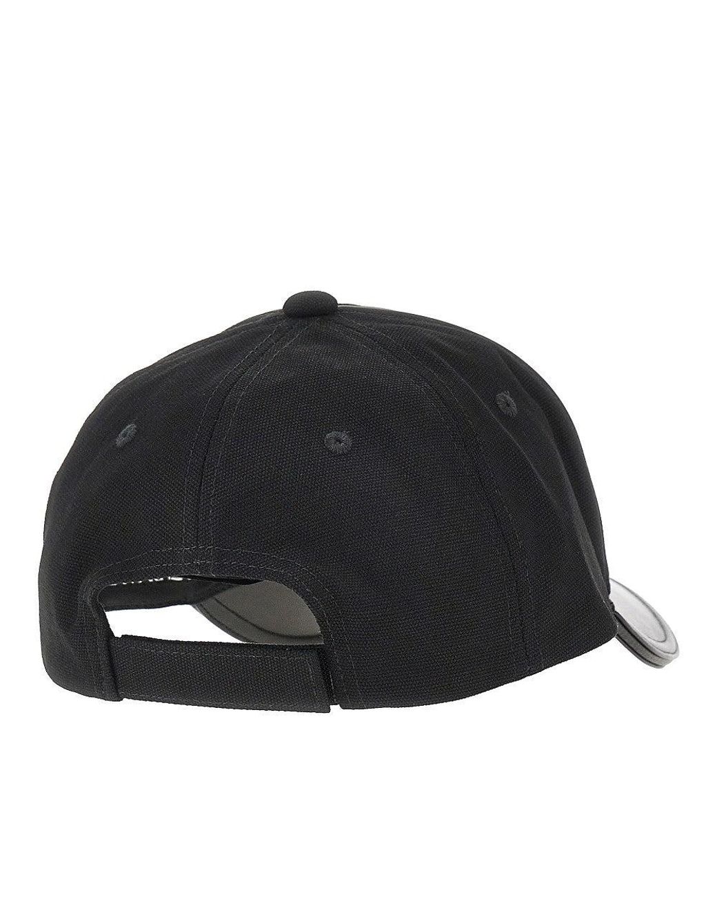 Emporio Armani Black Canvas Baseball Cap With Ea Logo