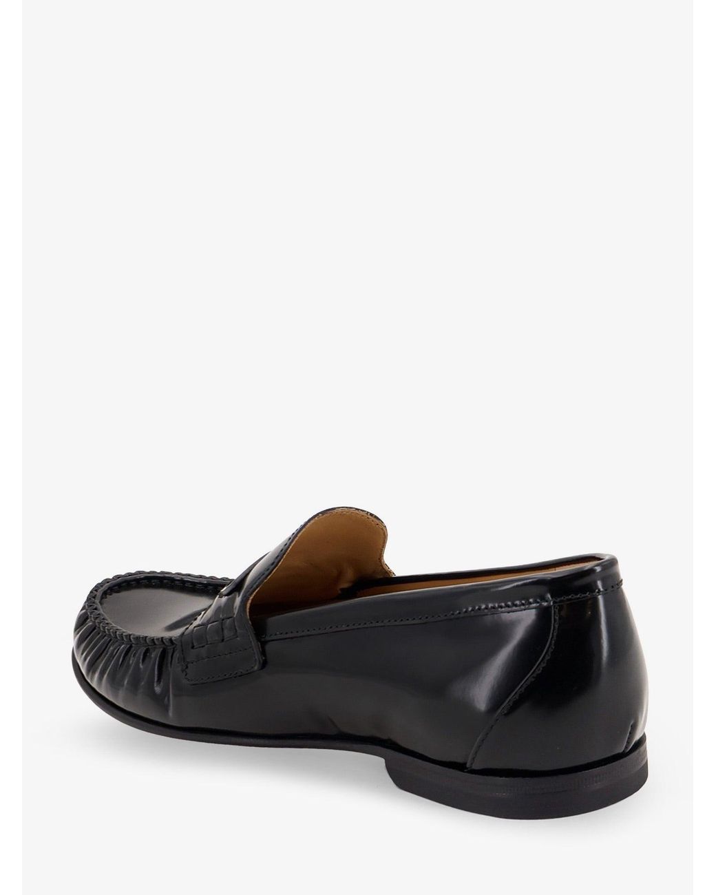 Fendi White Leather Scrunch Loafers for men