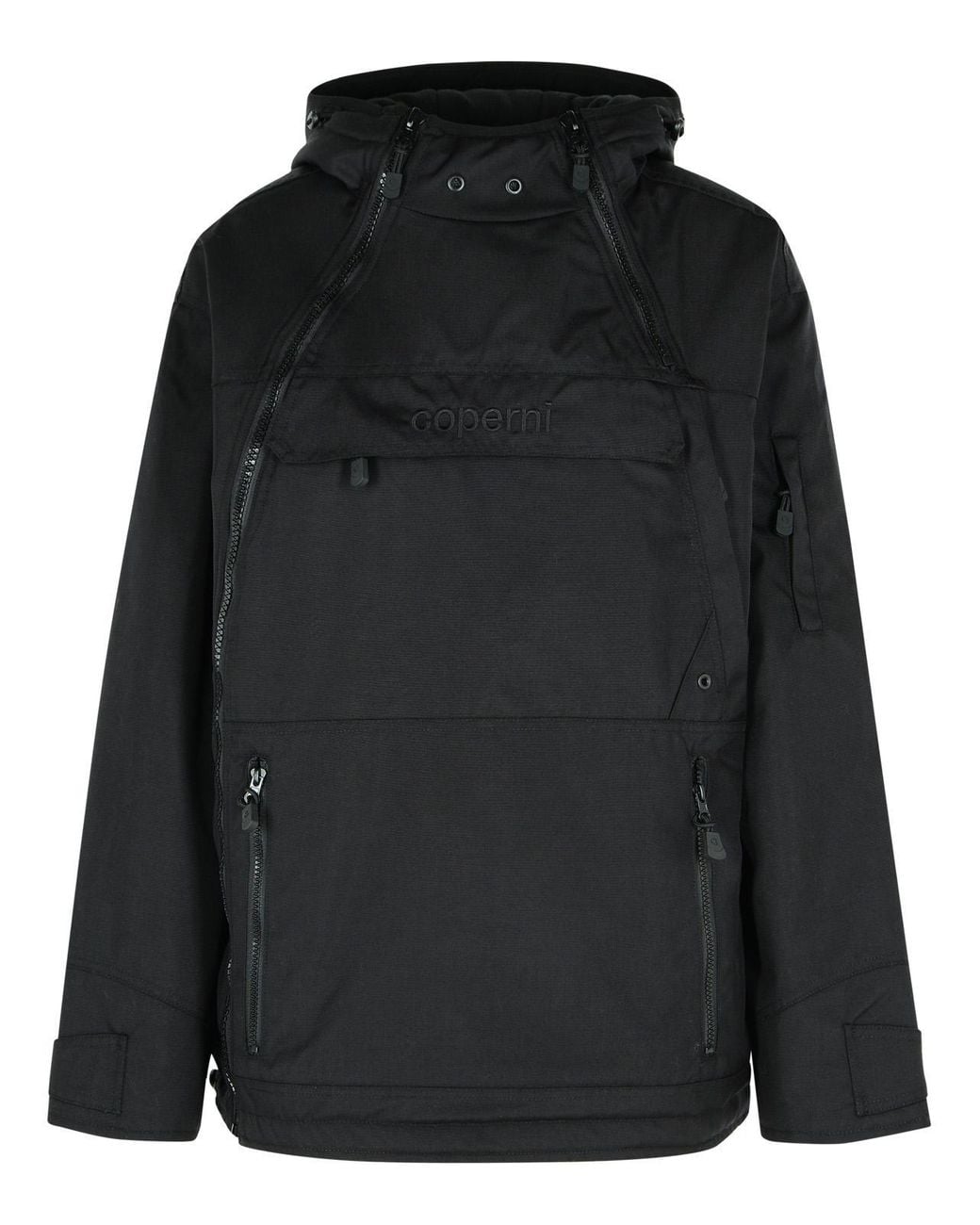 Coperni Black Asymmetric' Polyamide Jacket