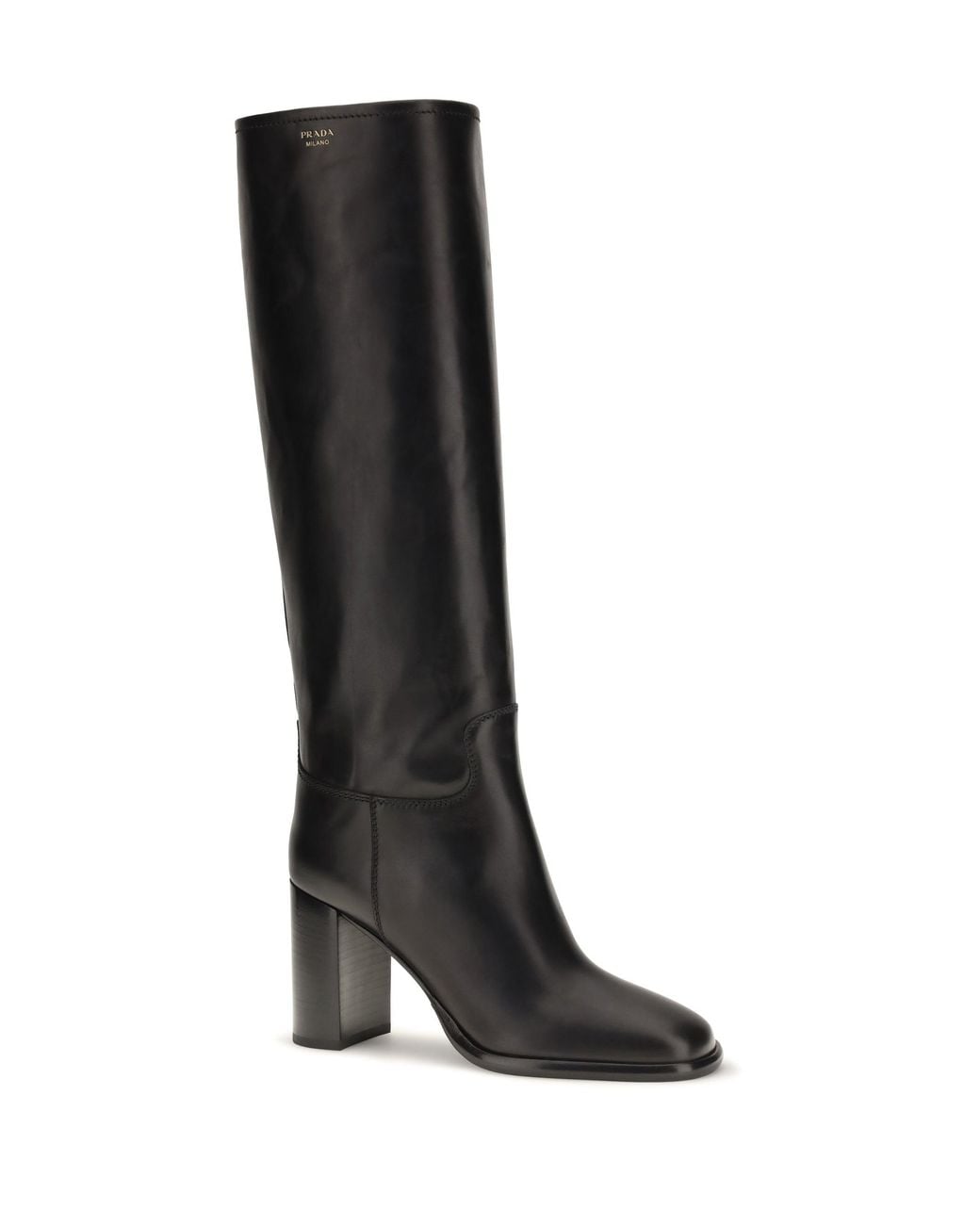 Prada Black High Leather Boots
