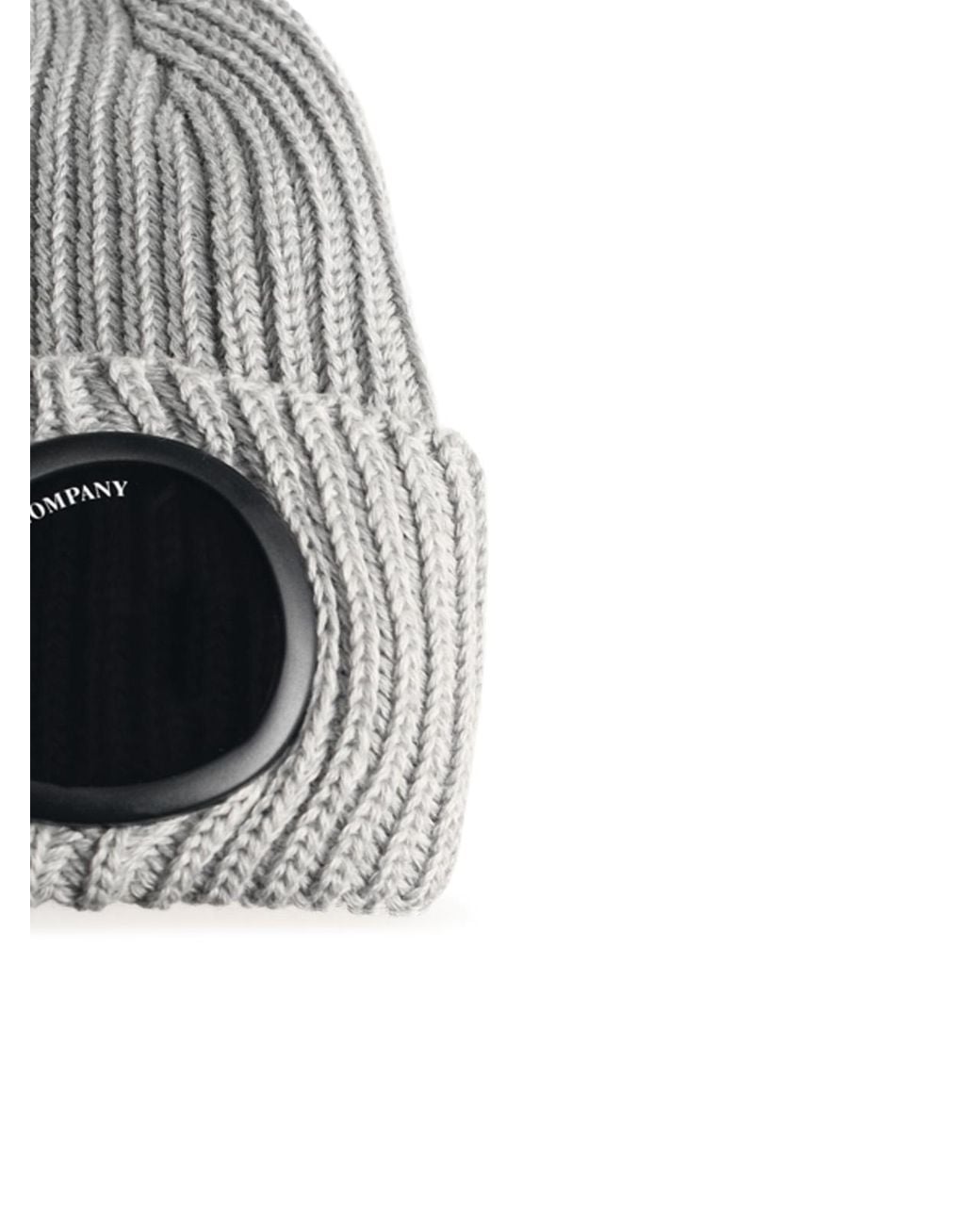 C P Company Gray Wool Beanie for men