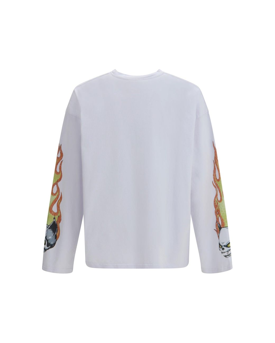 Gcds White Long-Sleeve T-Shirt Riders for men