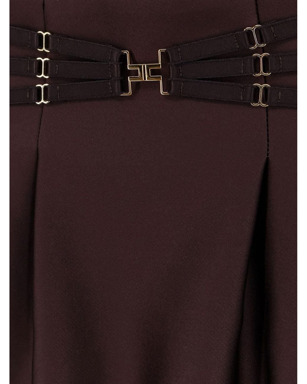 Elisabetta Franchi Red Skirts Poliestere
