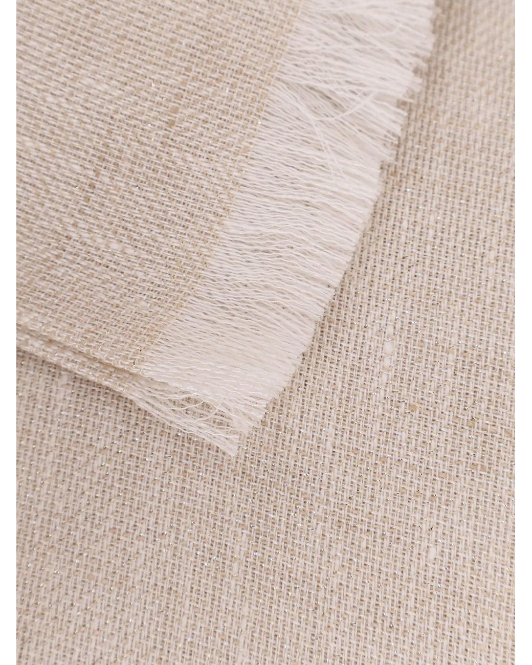 Brunello Cucinelli Natural Sparkling Linen Scarf