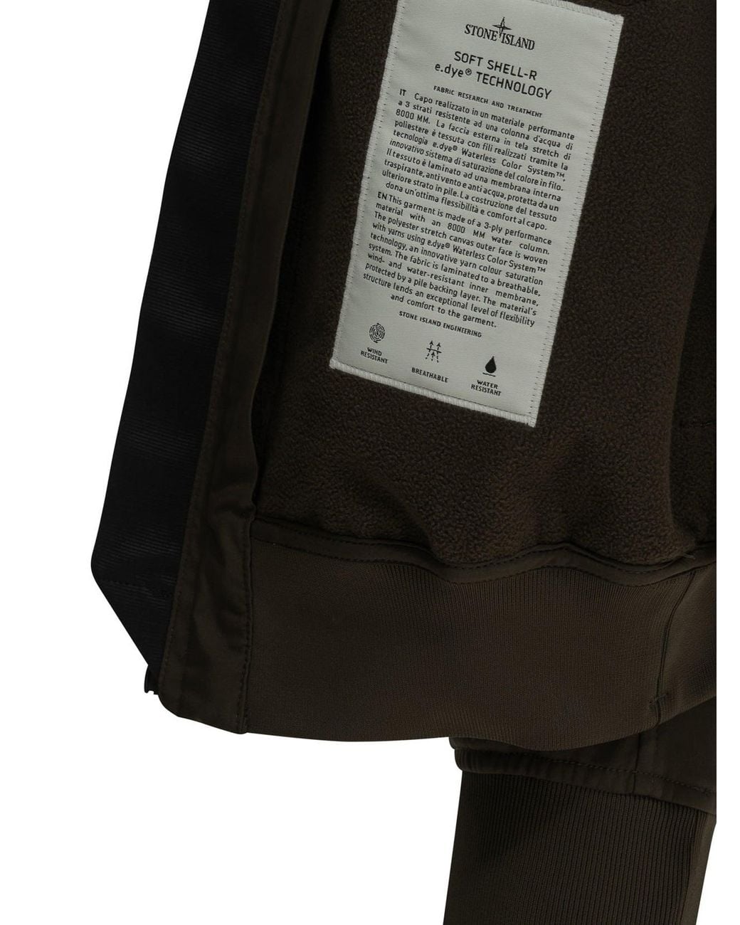 Stone Island Black "Soft Shell" Bomber Jacket for men