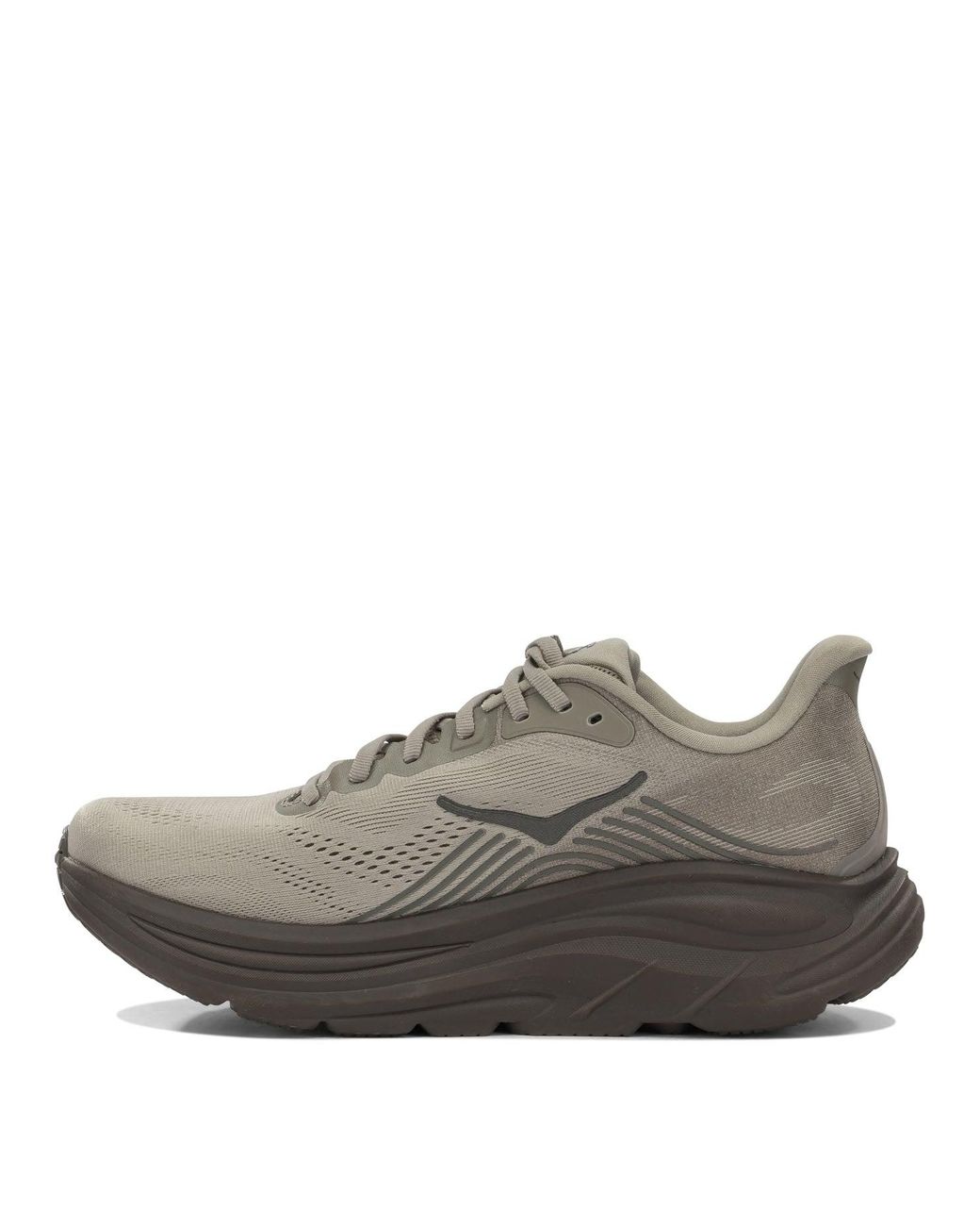 Hoka One One Gray "Clifton Utl" Low-Top Sneakers