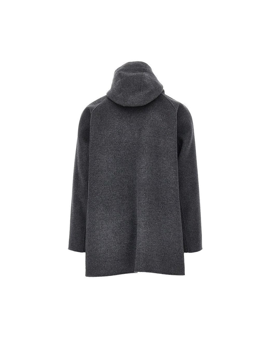 Aspesi Gray Double Wool Coat for men