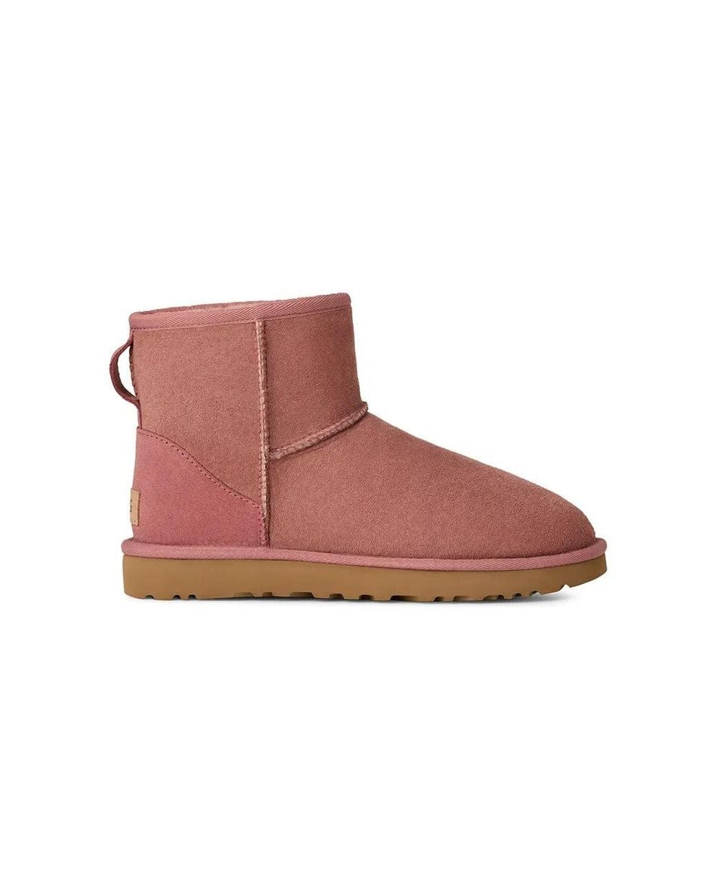 Ugg Pink "Classic Mini Ii" Ankle Boots