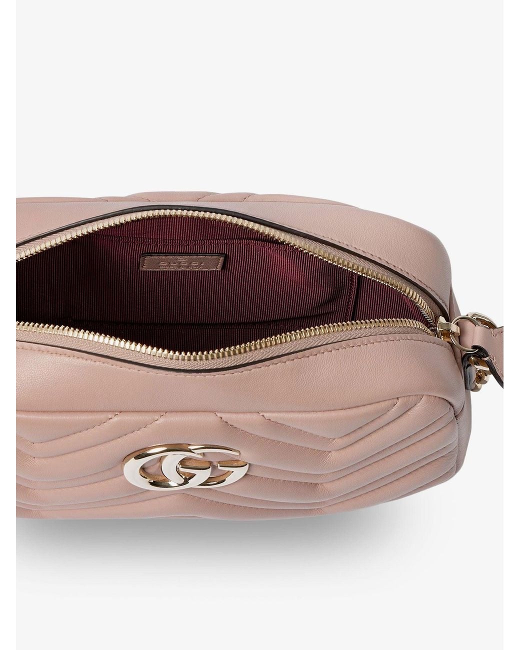 Gucci Pink Gg Marmont Leather Camera Bag Crossbody Bag