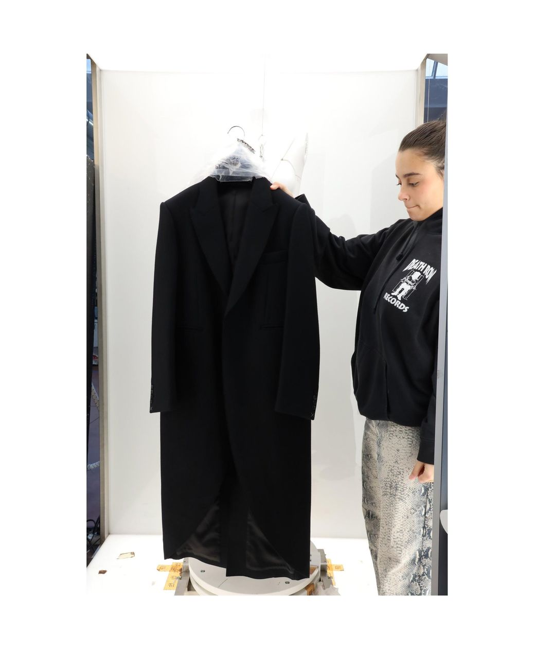 Céline Black Tailored Coat Wool (Ovis Aries)