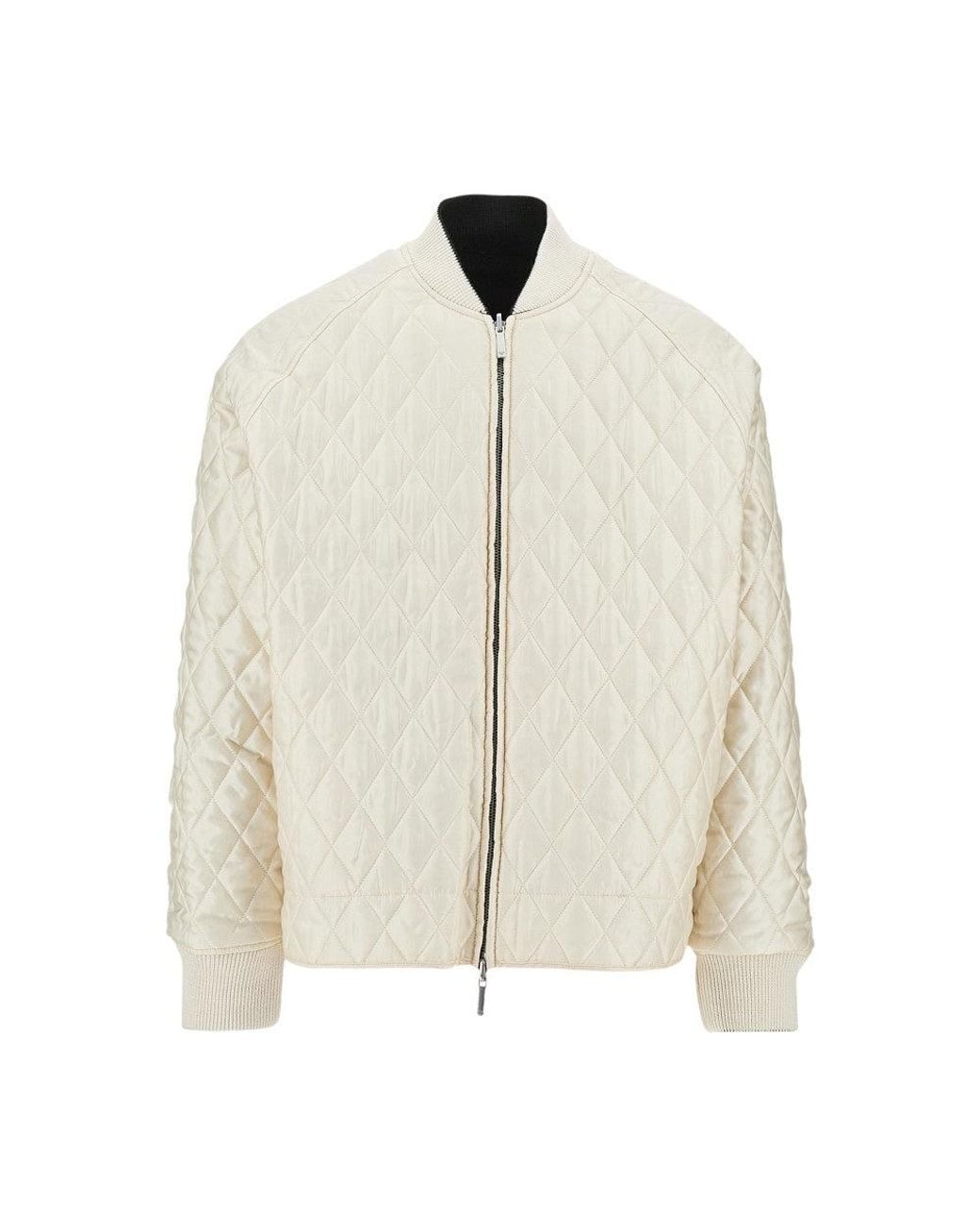Emporio Armani Black Nylon Bomber Jacket With Logo Embroidery for men