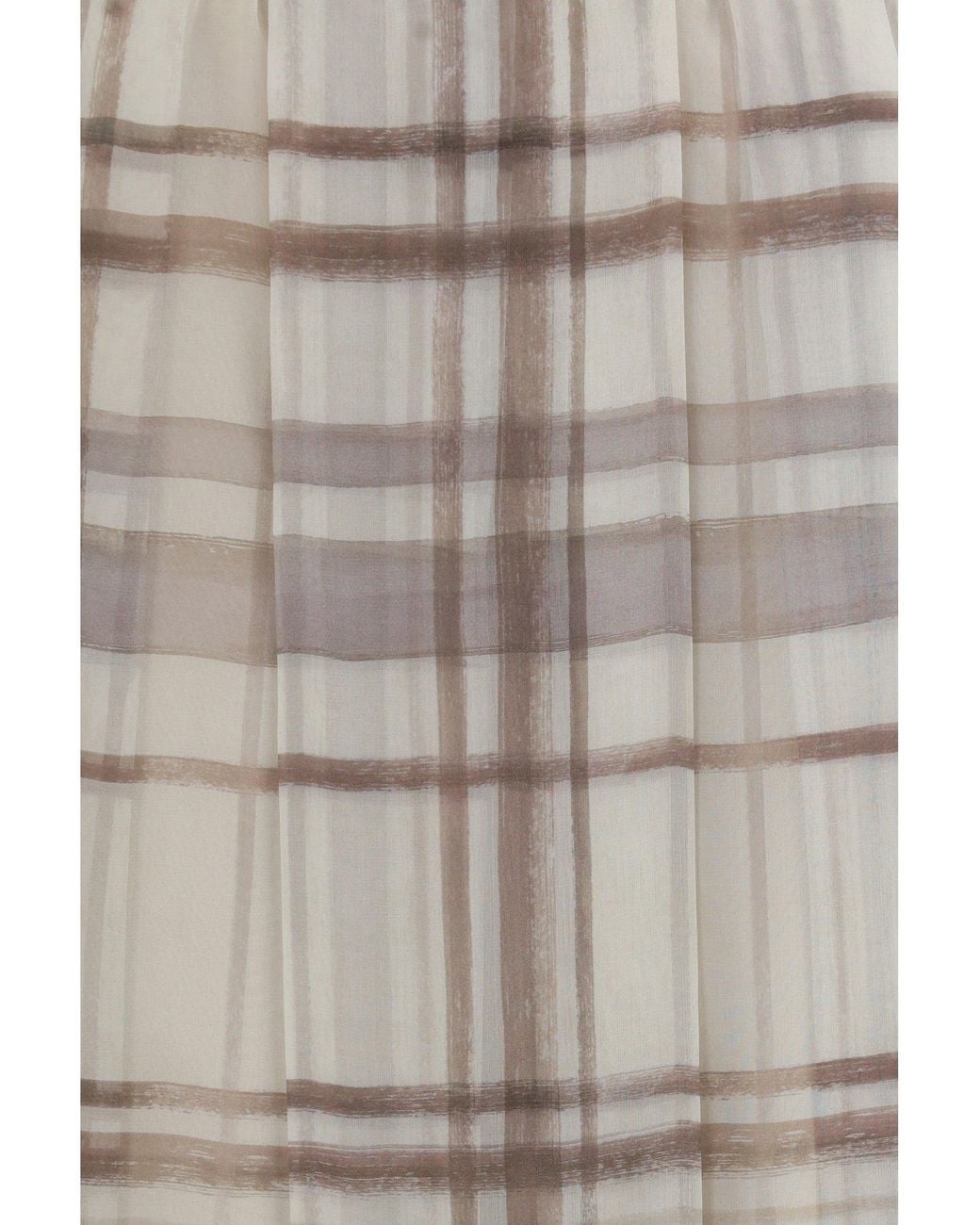 Brunello Cucinelli Gray Silk Midi Skirt Panama