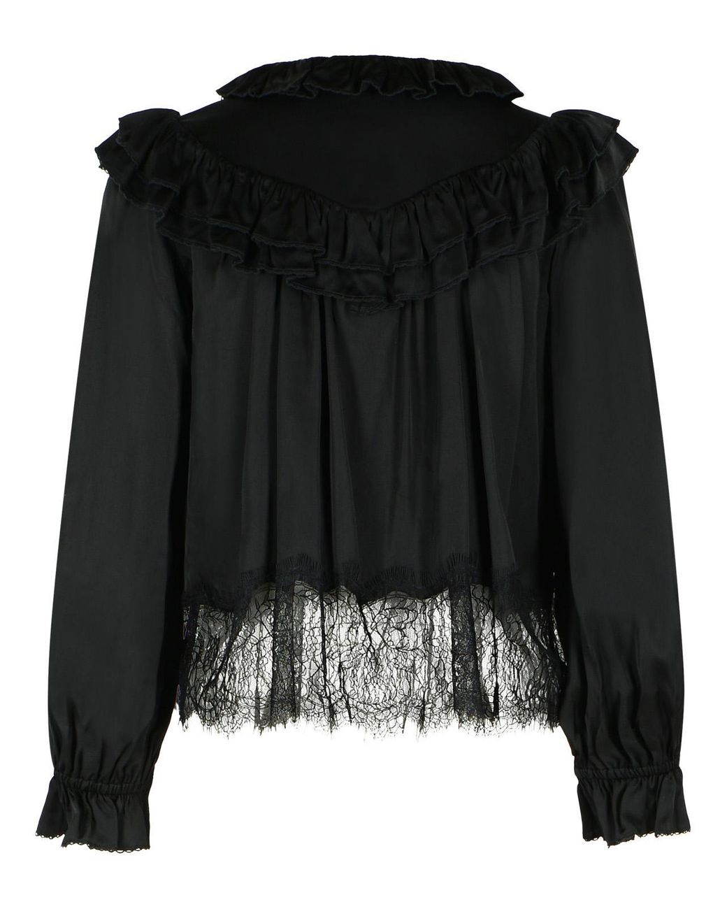 Self-Portrait Black Self Portrait Viscose Blouse