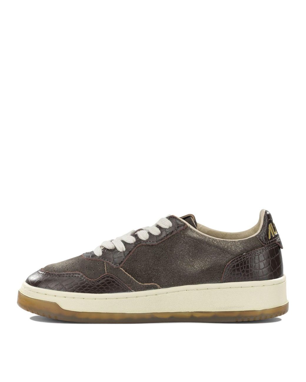 Autry Gray "Medalist Low" Low-Top Sneakers