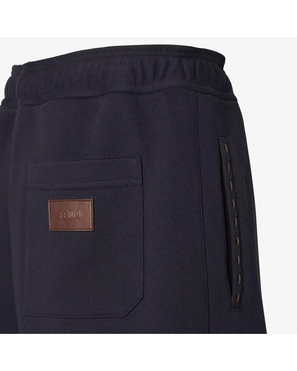 Fendi Blue Cotton Shorts for men