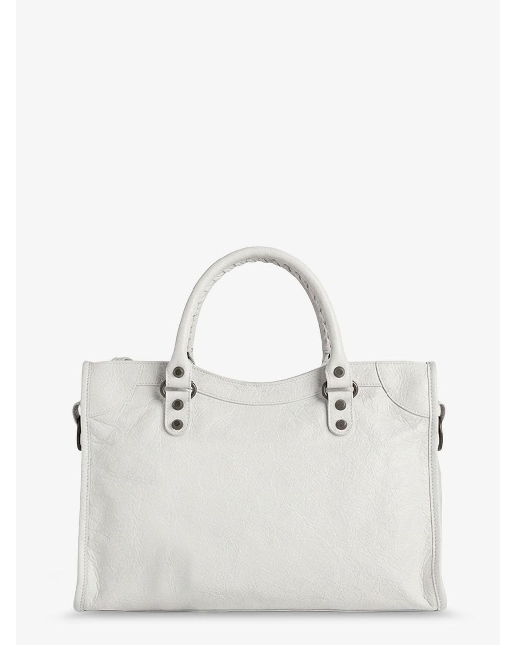 Balenciaga Natural Le City Medium Leather Shoulder Bag
