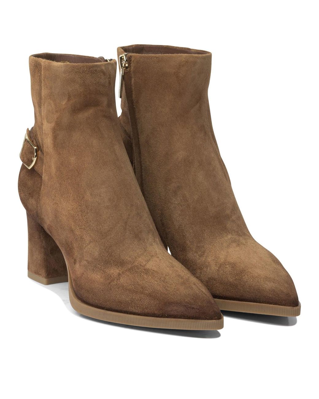 Santoni Brown Suede Ankle Boots 65Mm