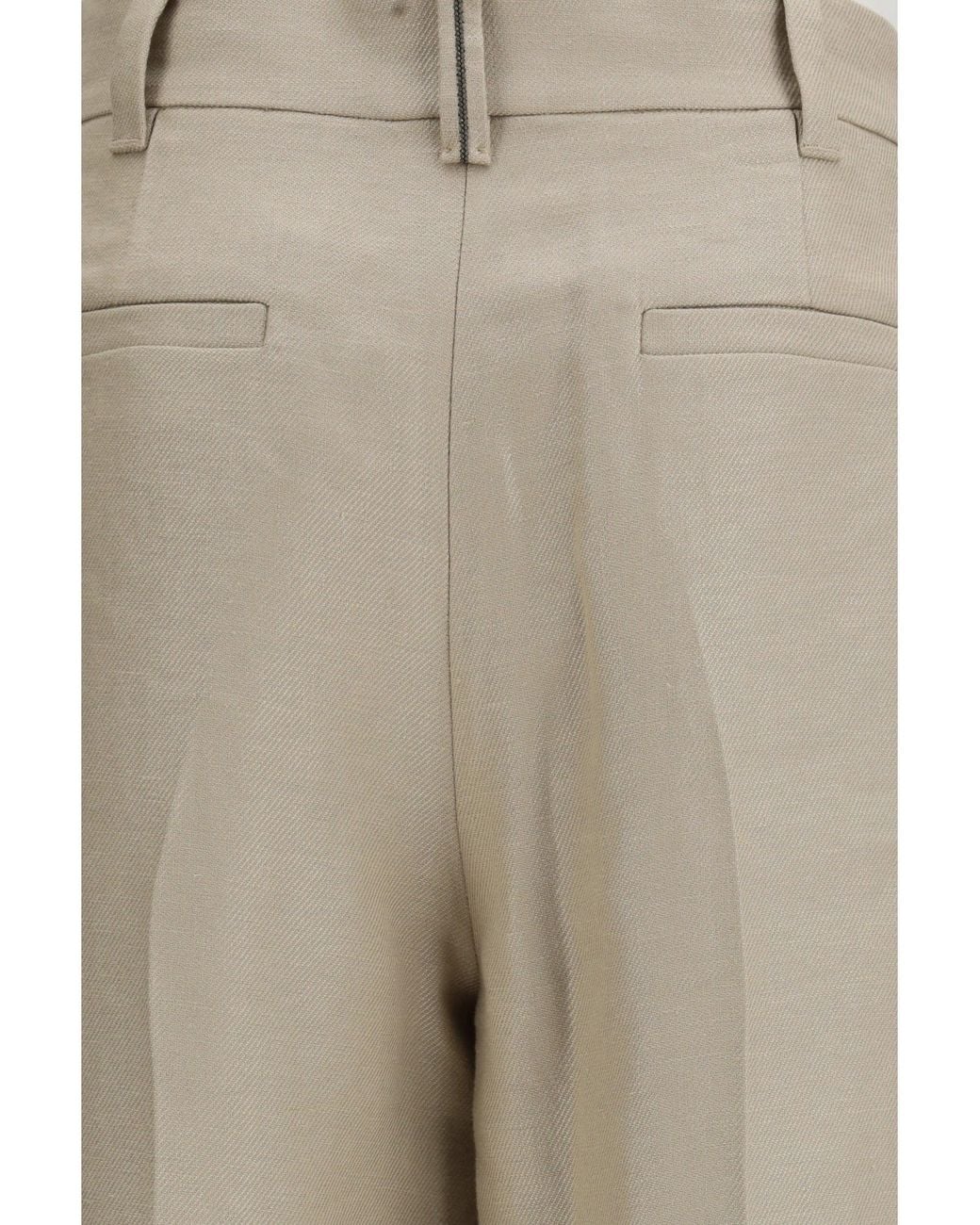 Brunello Cucinelli Natural Linen Pants