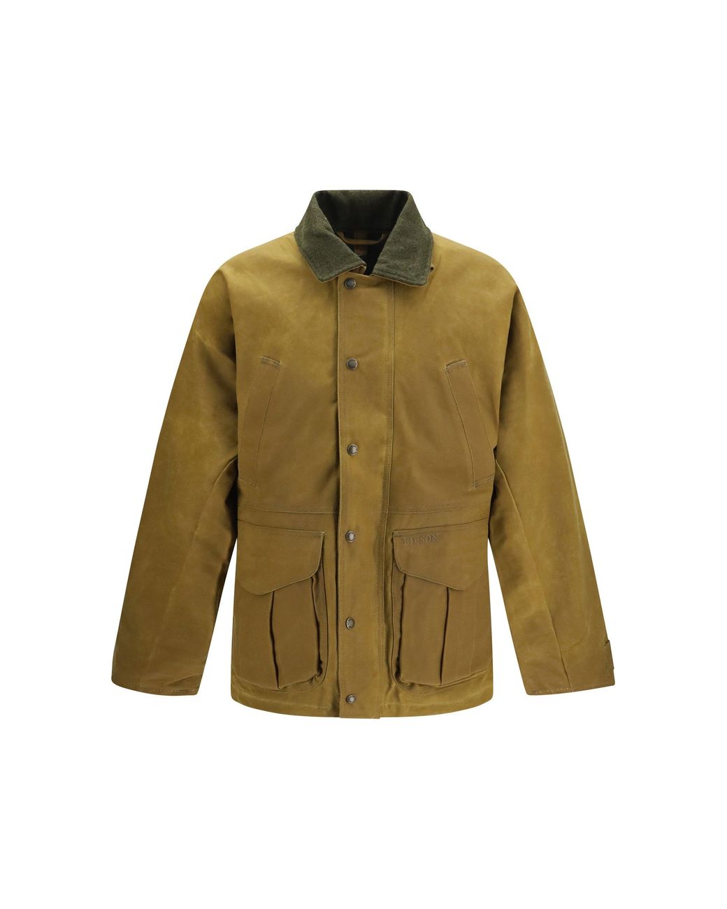 Filson Green Tin Cloth Field Jacket Dark Tan for men