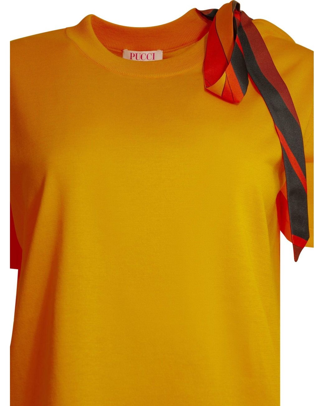Emilio Pucci Yellow Cotton Silk T-Shirt
