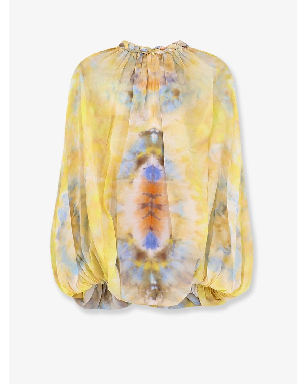 Zimmermann Metallic Silk Top Alchemy Twist Billow