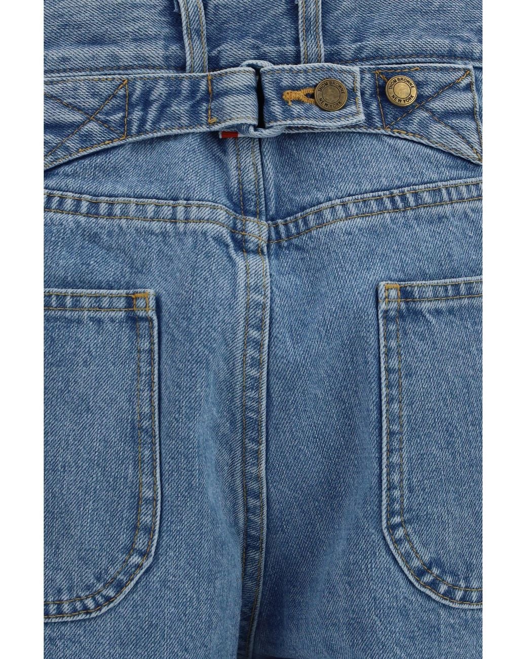 Thom Browne Blue Straight-Leg Selvedge Jeans Light