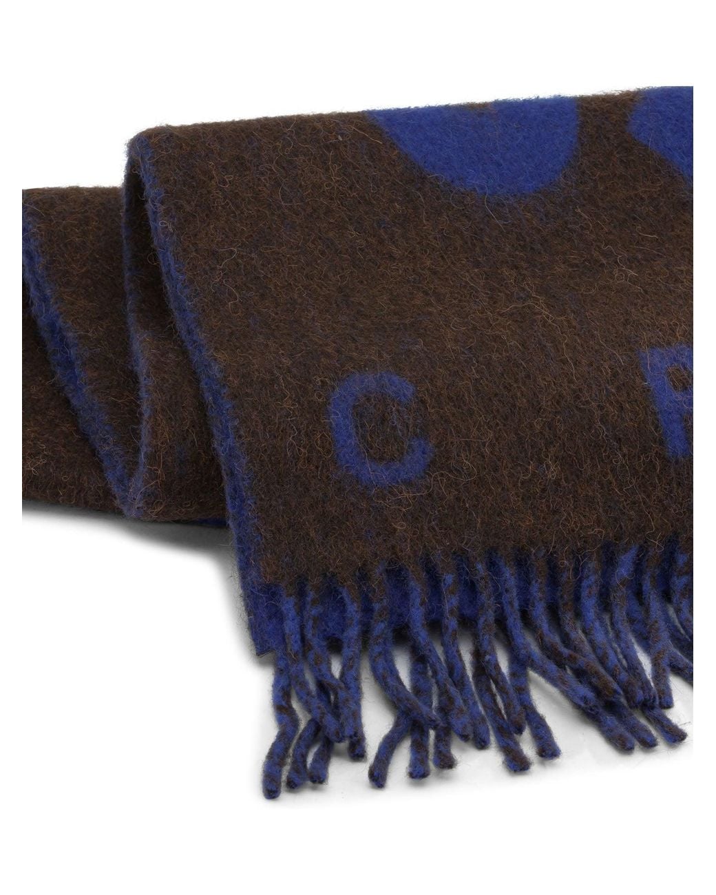COPENHAGEN Blue Wool Blend Scarf Dark