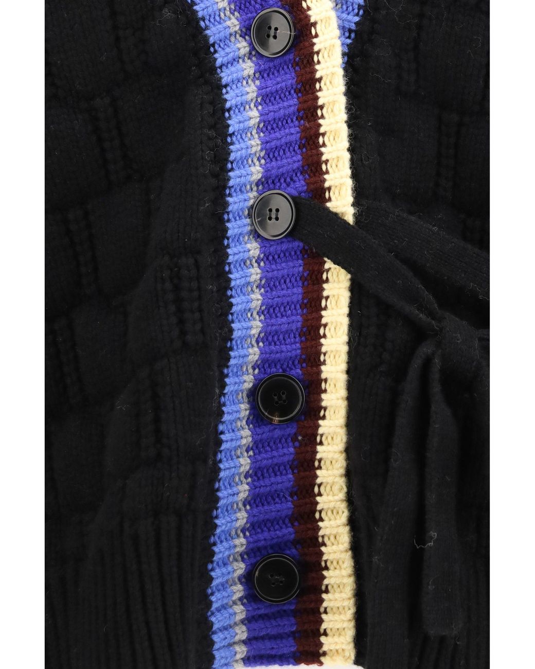 Dries Van Noten Blue V-Neck Wool And Cashmere Cardigan