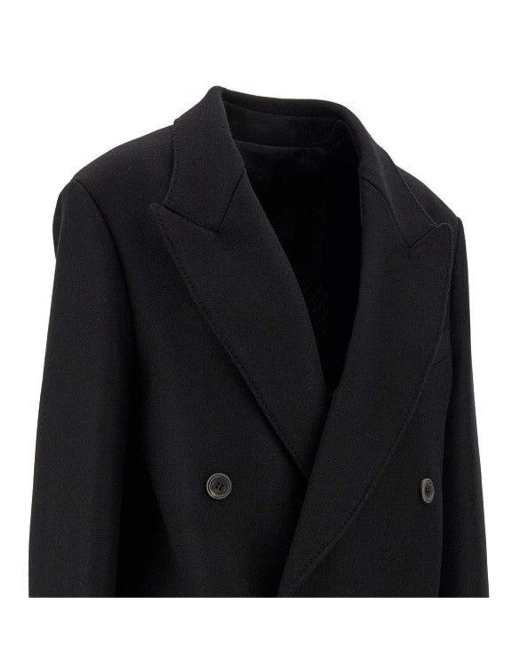 ARMARIUM Black 'Hadi' Wool And Cashmere Long Coat