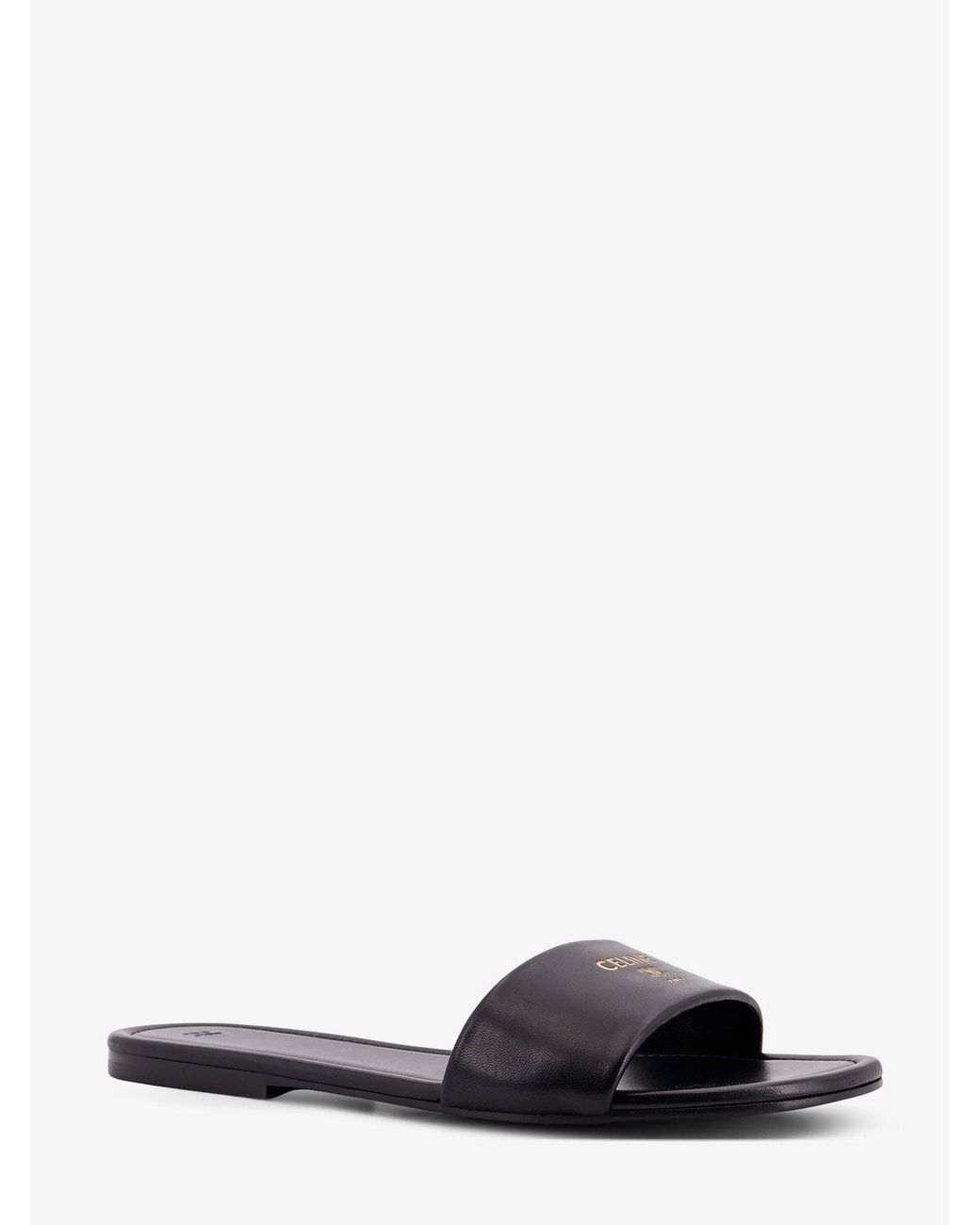 Céline White Coast Mule Leather Sandals