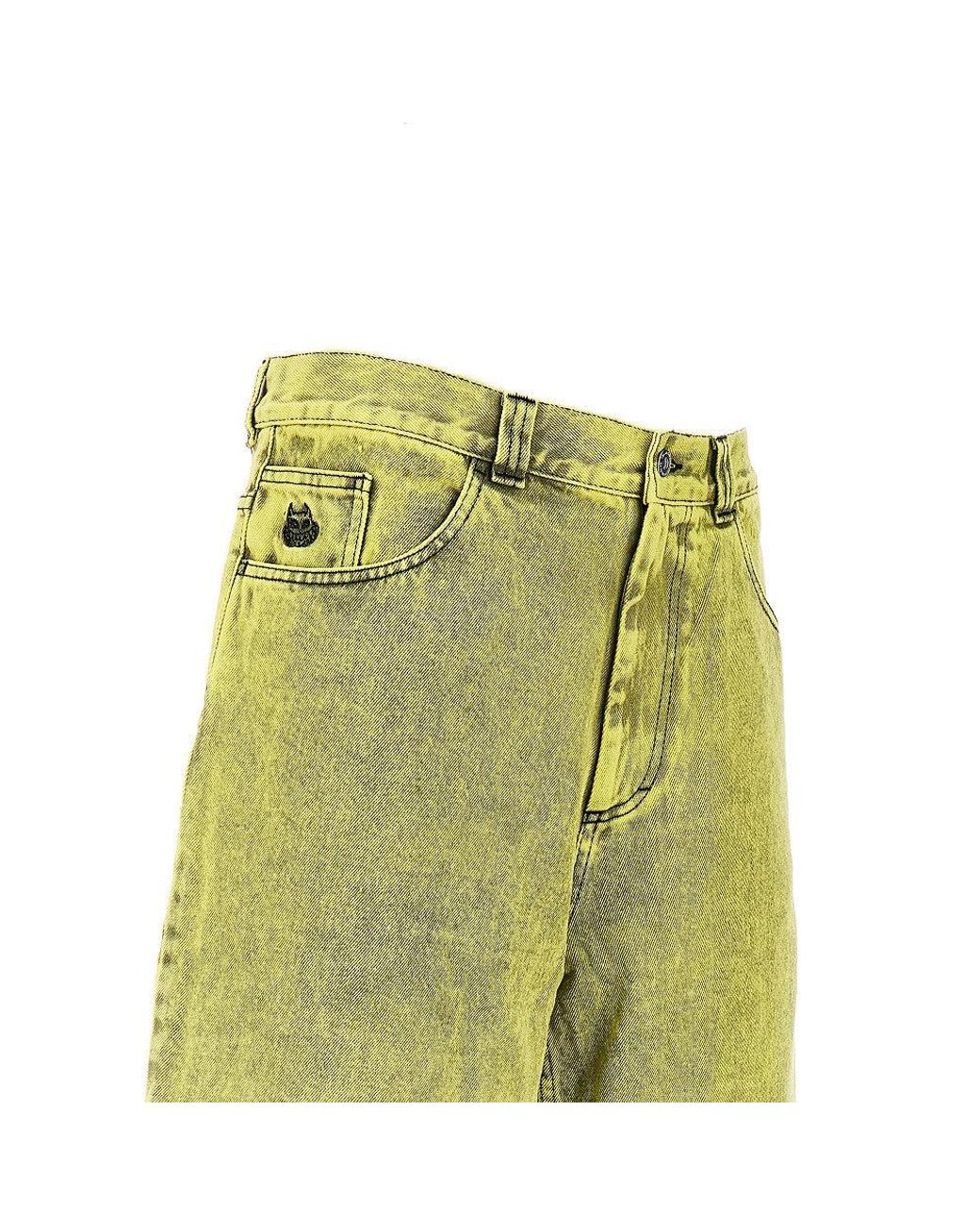 POLAR SKATE Green 'Big Boy' Denim Shorts for men