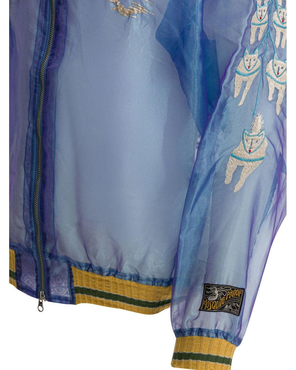Kapital Blue Sheer Pearl Mosquito Guard Bomber Jacket Light for men