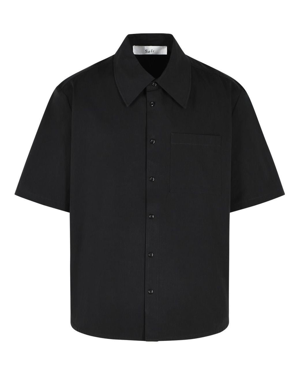 Séfr Black 'Waylon' Cotton Shirt for men