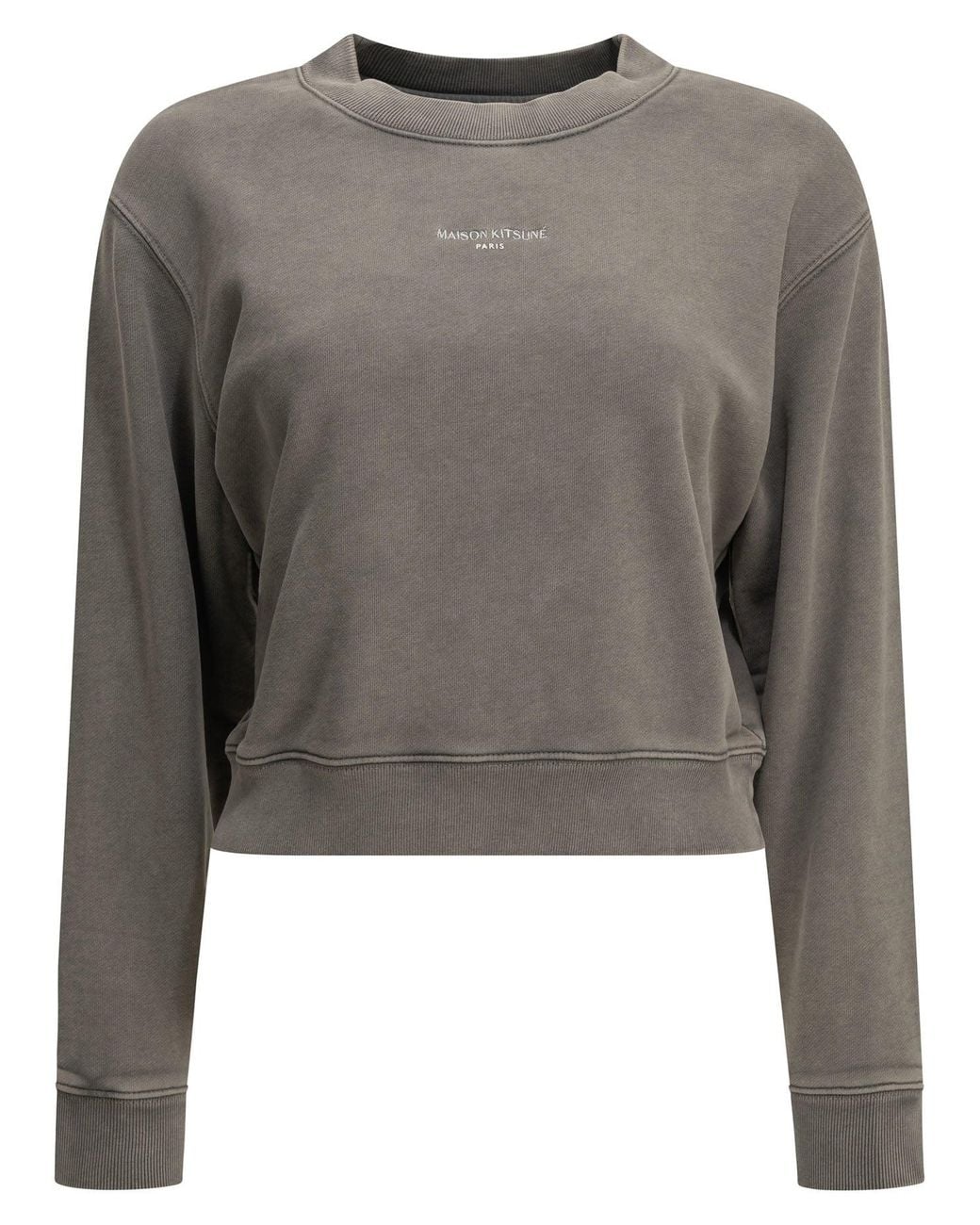 Maison Kitsuné Gray Crewneck Sweatshirt