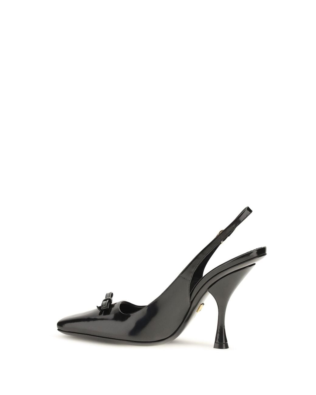 Dolce & Gabbana Black Dolce & Gabbana Leather Slingback Pumps