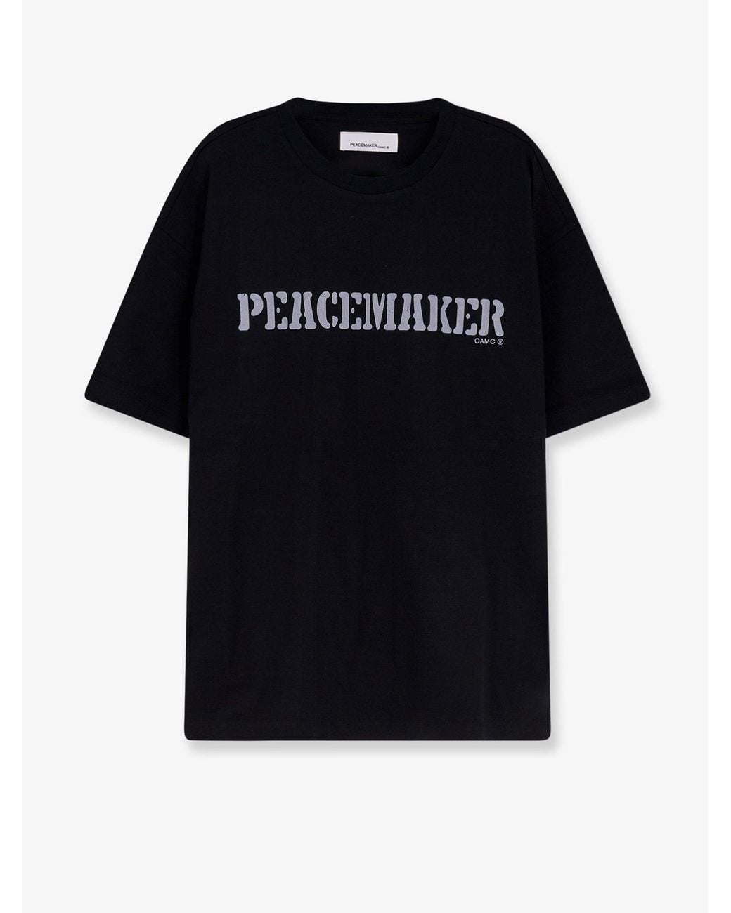 Oamc Peacemaker Black Cotton T-Shirt for men