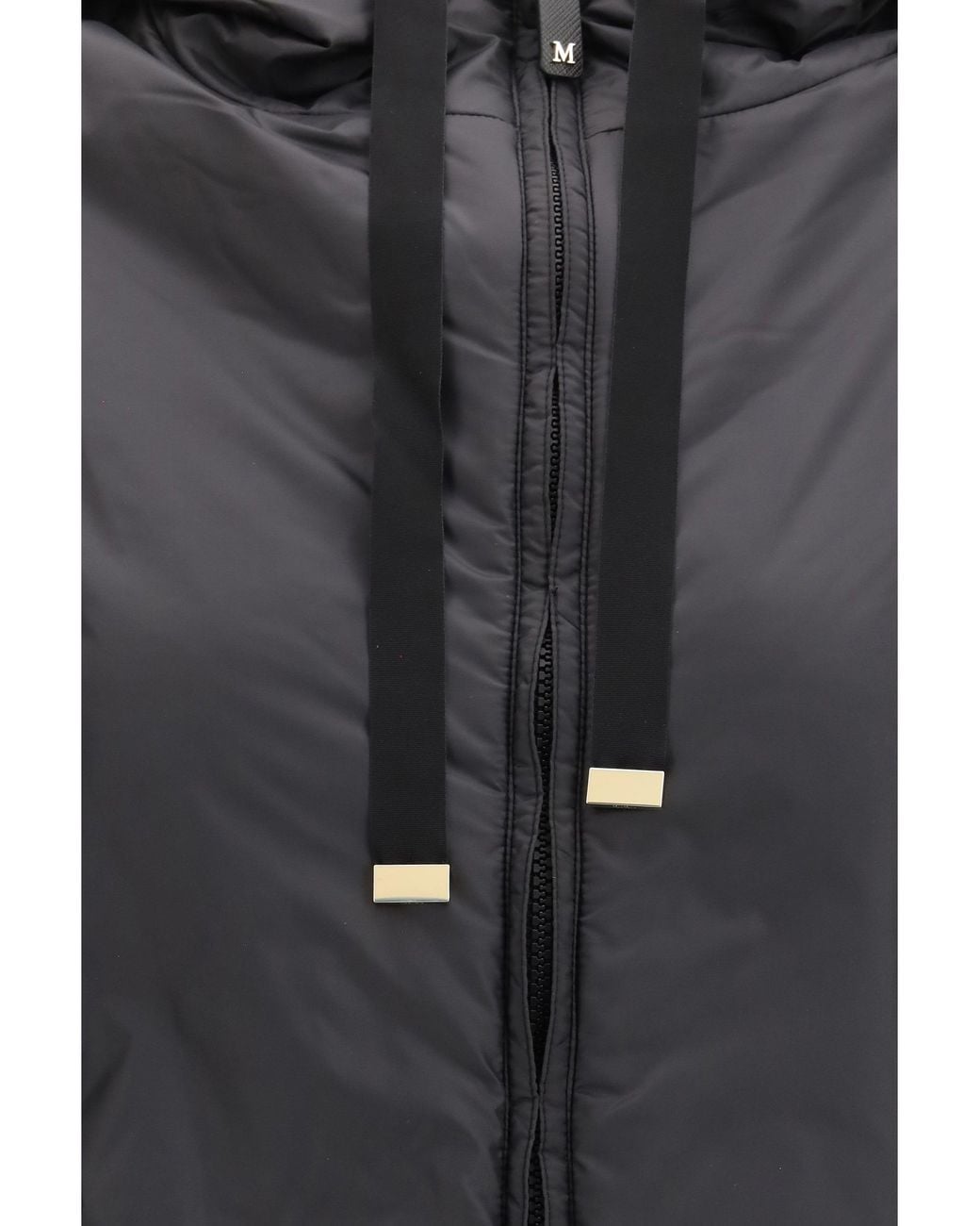 Max Mara Black Hooded Padded Jacket