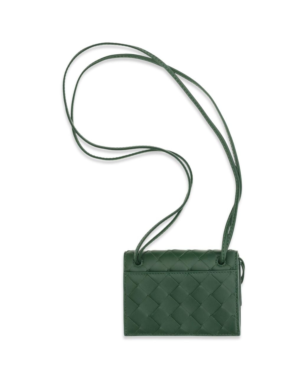 Bottega Veneta Green Andiamo Badge Holder Basil-Muse Brass