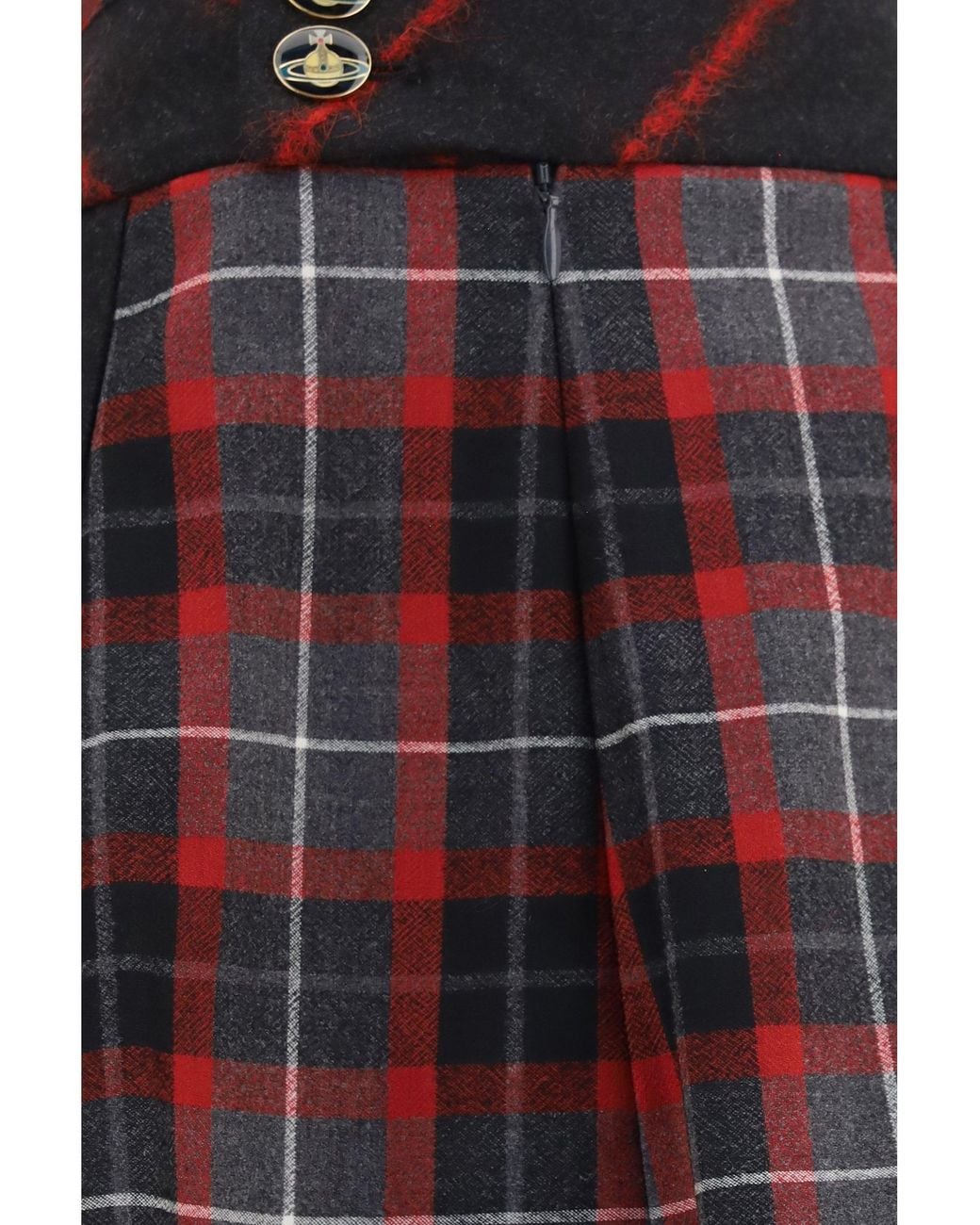 Vivienne Westwood Red Bell Virgin Wool Mini Skirt Charcoal