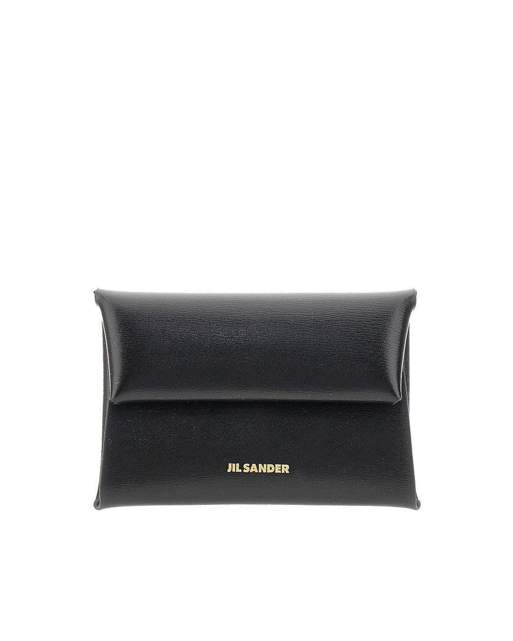 Jil Sander Black Folded Leather Coin Purse