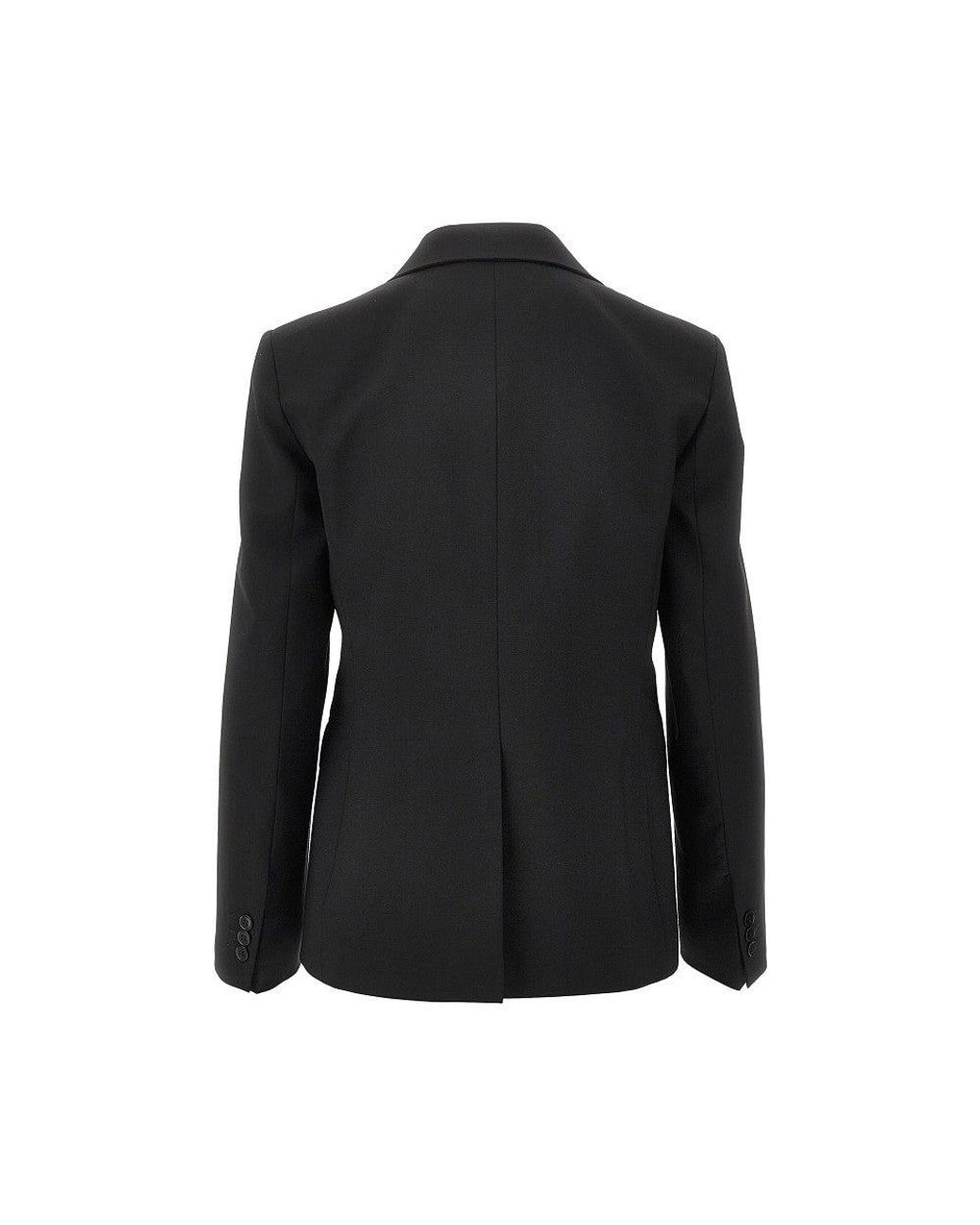 Weekend by Maxmara Black Wool Single-Breasted Jacket