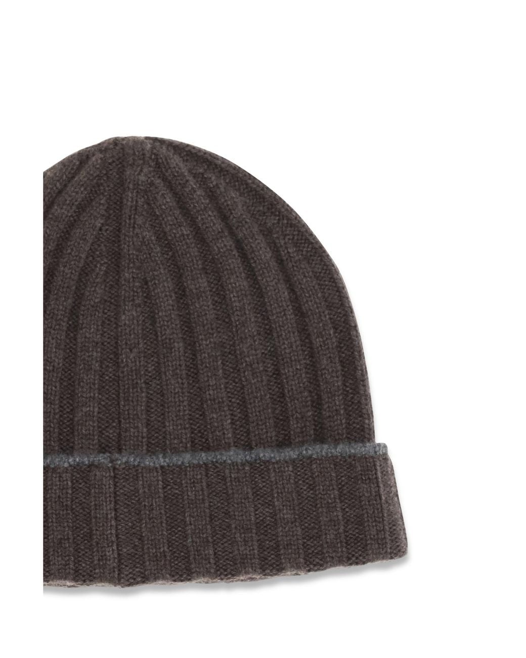 Brunello Cucinelli Brown Beanie Hat Cashmere for men