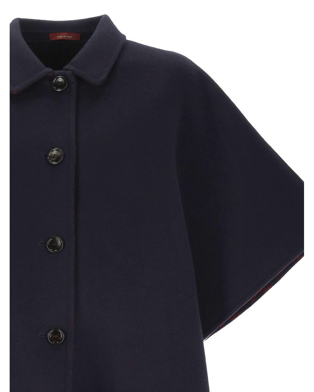 Gucci Blue Short Sleeves Caban Jacket Wool