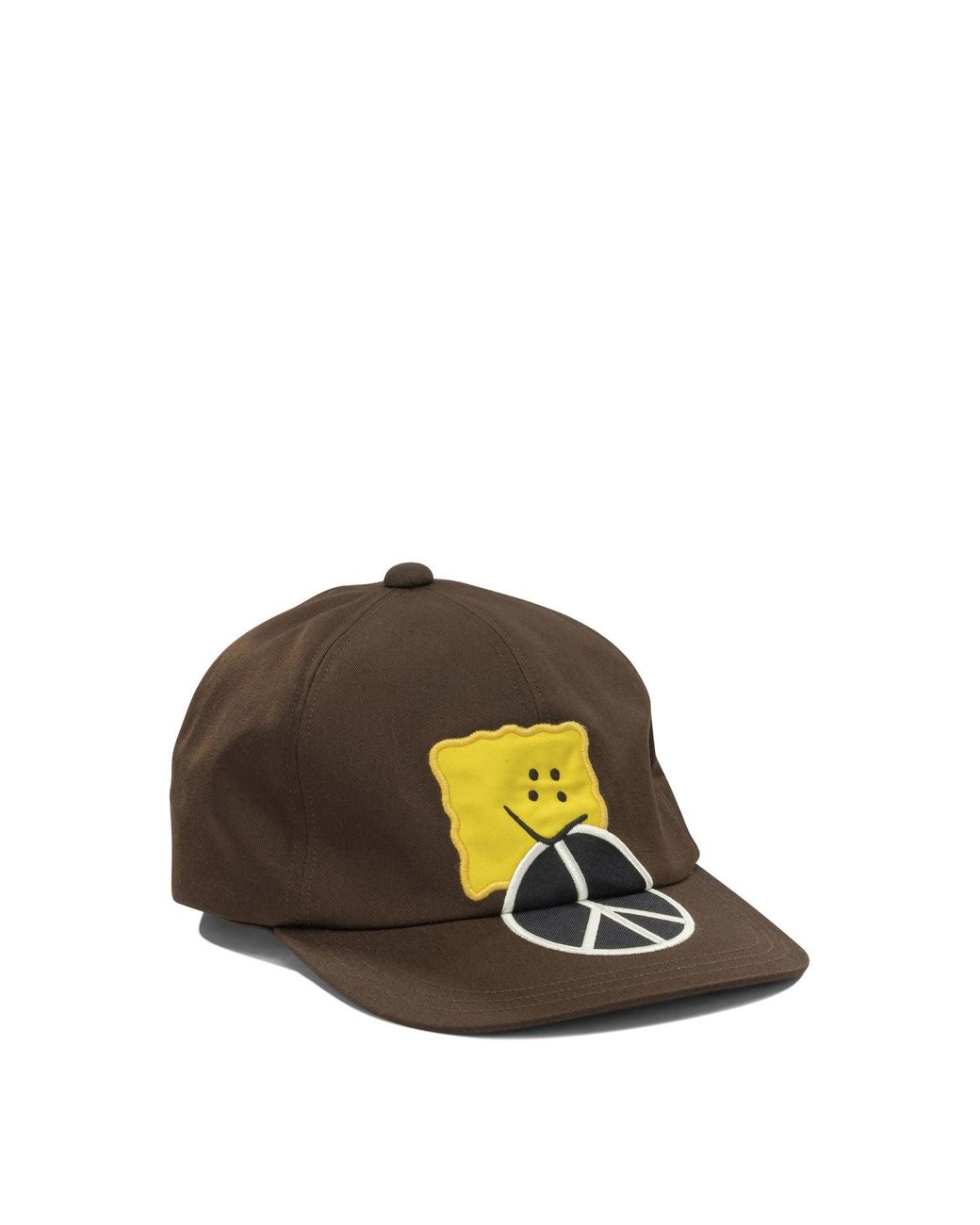 Kapital Brown Chino Peckish Peace Baseball Cap for men
