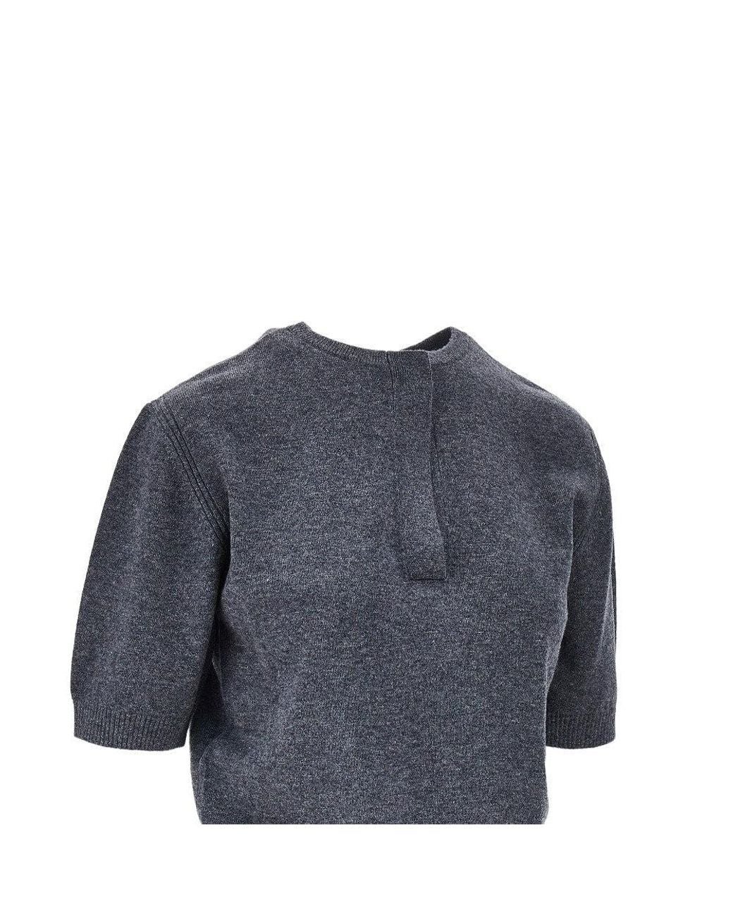 Pinko Blue Wool Cashmere Knitted Top
