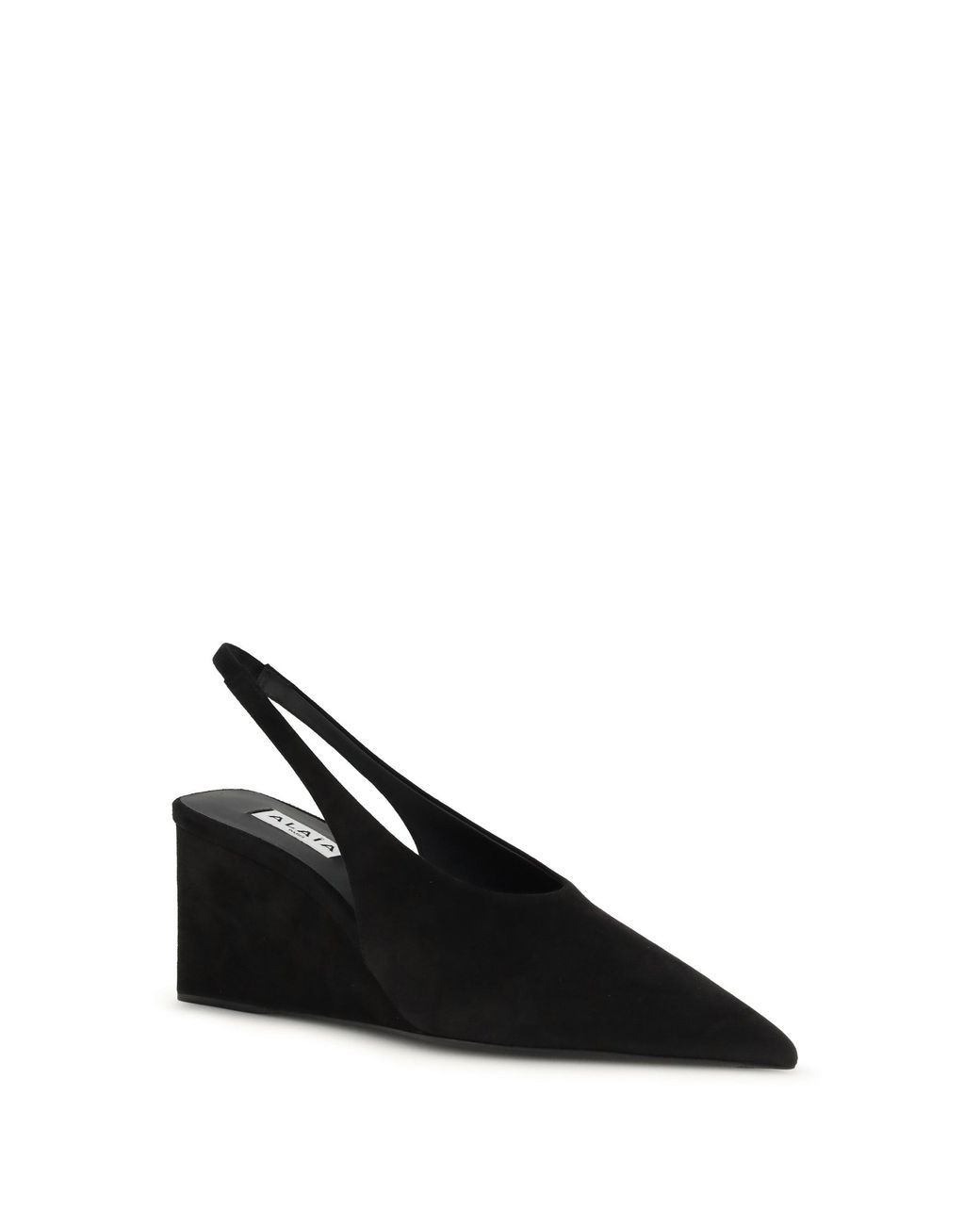 Alaïa Black Pumps Cube Wedge Slingback Goatskin (Hircus Goatskin)