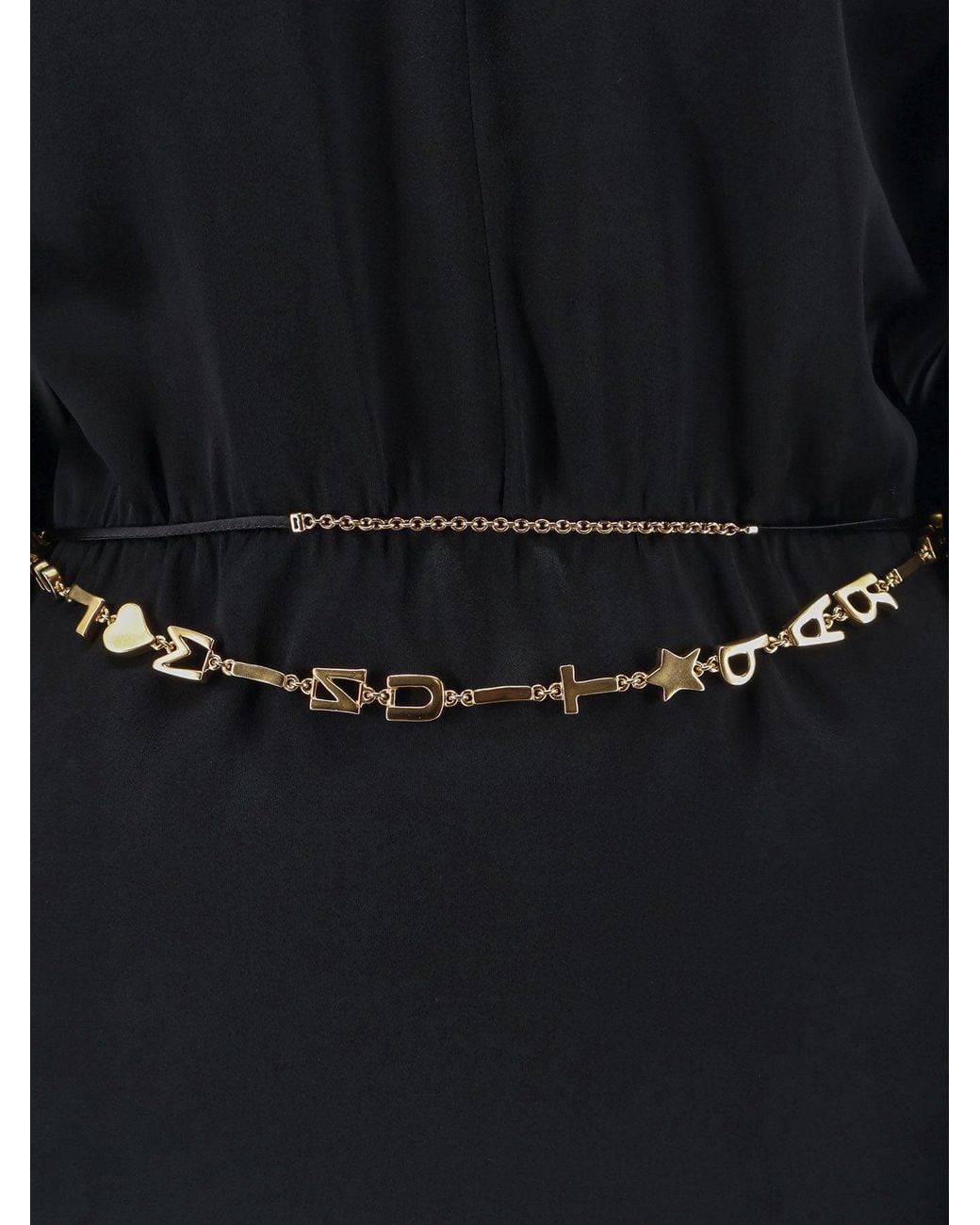 Saint Laurent Blue Mini Lenght Dress With Metal Detail